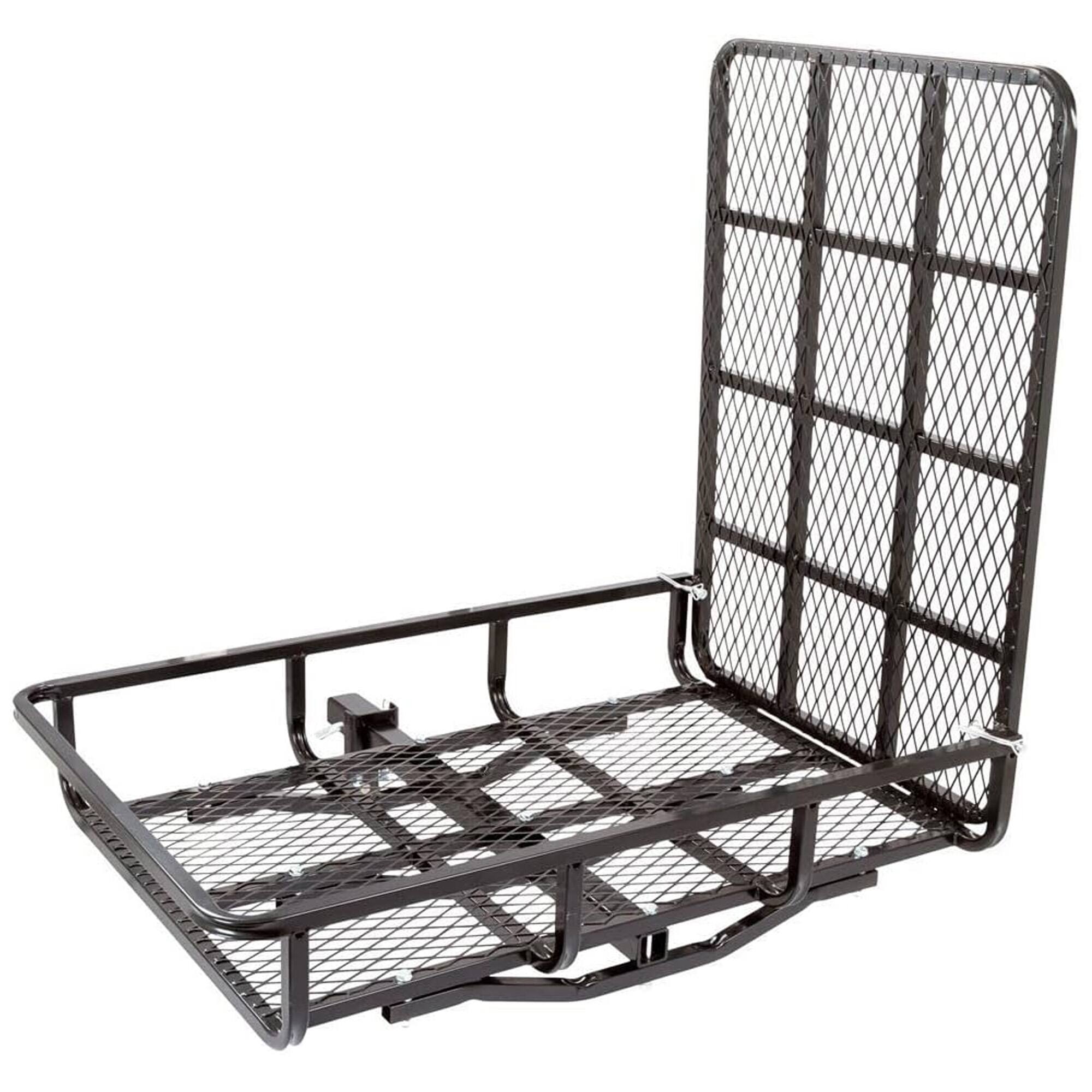 Front. Elevate Outdoor - Elevate Outdoor Aluminum Tray Premium Cargo Carrier with 42.5-Inch Loading Ramp - Black.