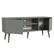 Back. Madesa - Madesa TV Stand with 2 Doors and 2 Open Shelves with Cable Management 53"L Media Storage - Gray - Gray.