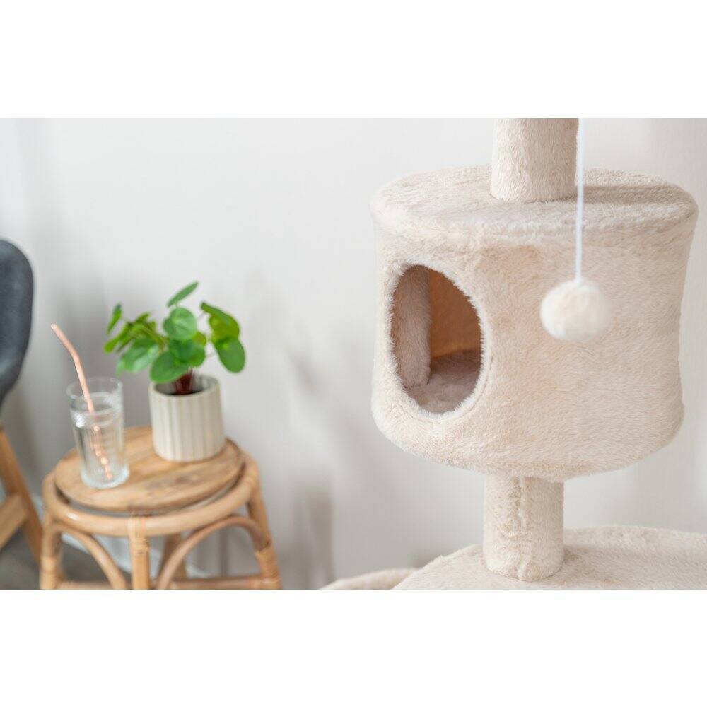 Alt View 5. TRIXIE - Anna Jute Cat Tree Scratching Posts Condos Hammocks Perches Cat Toy - Beige.