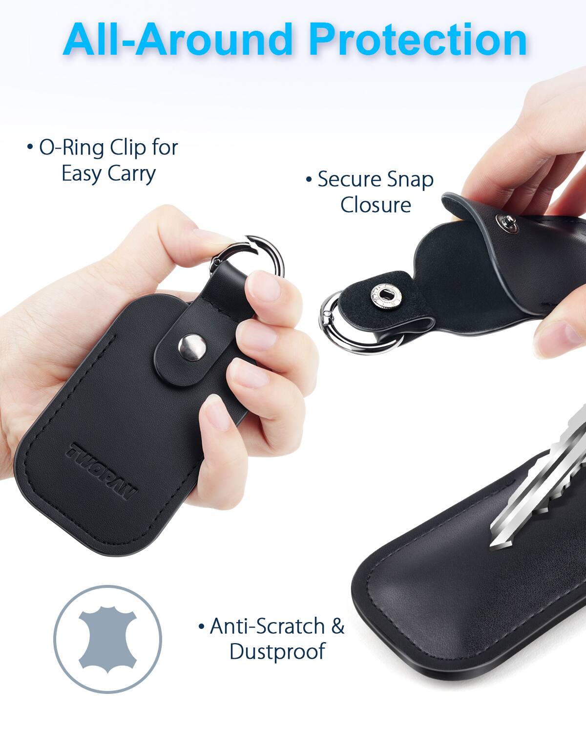 All-Around Protection

- O-Ring Clip for Easy Carry
- Secure Snap Closure
- Anti-Scratch & Dustproof