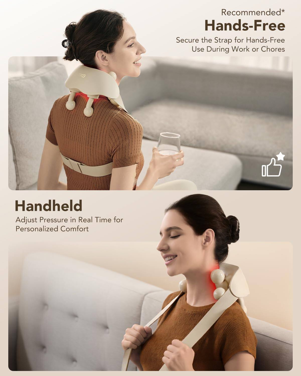 SKG Lower Back Massager for Pain Relief Deep Tissue Christmas