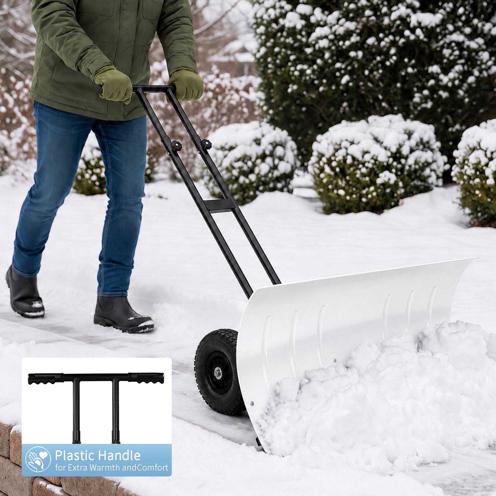 Plastic Handle for Extra Warmth and Comfort