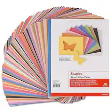 Staples Construction Paper
Perfect for Classroom Arts and Crafts
Soft Eggshell Finish
Acid-free Paper
Clean Cutting
Easy Folding
Assorted Colors
12 x 18 inches
200 Sheets
ST23164
