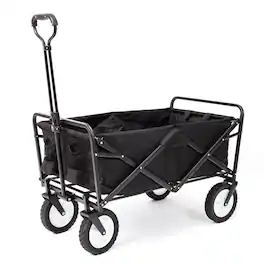 Mac Sports - Collapsible Folding Outdoor Utility Garden Camping Wagon Cart - Black
