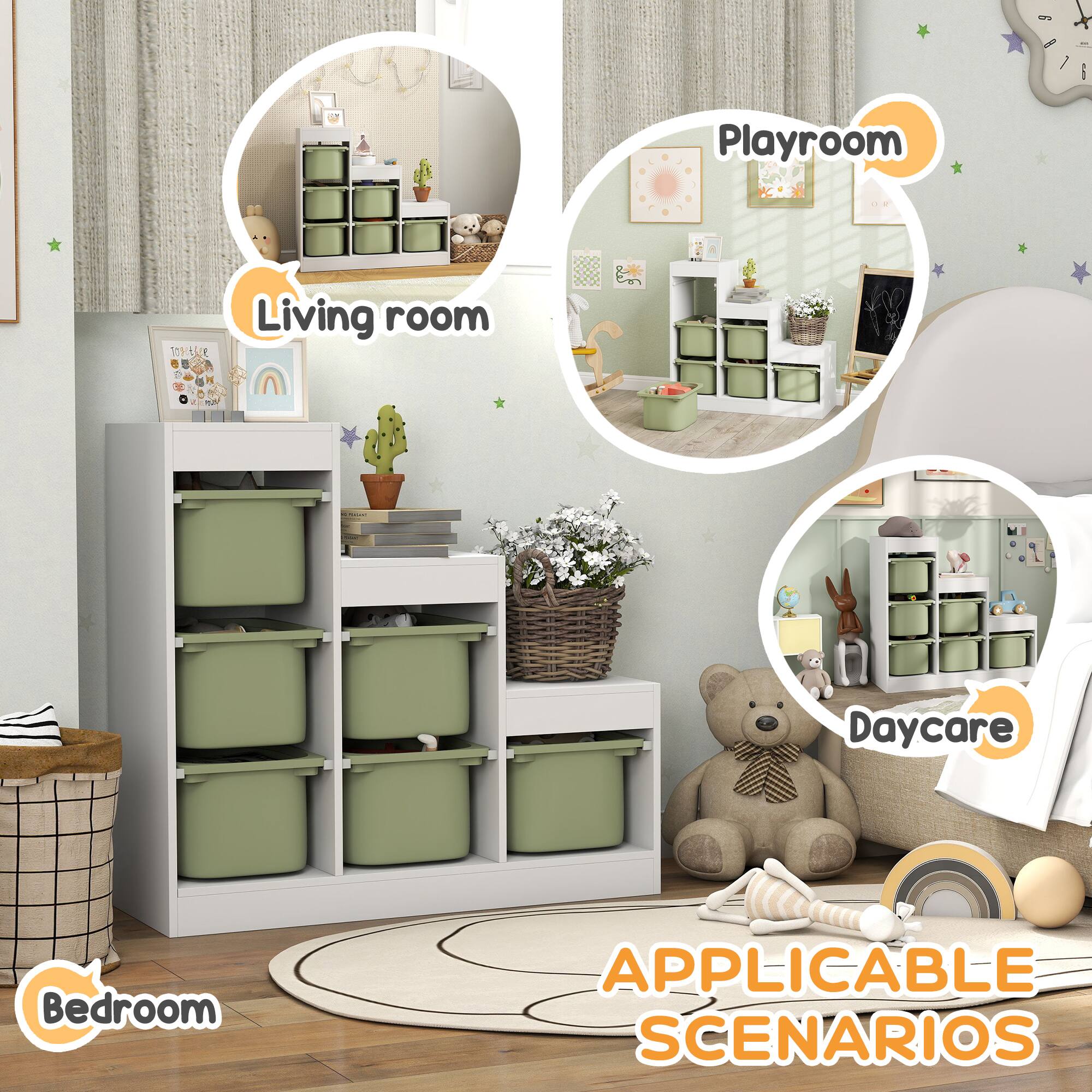 - Playroom
- Living room
- Daycare
- Bedroom
- APPLICABLE SCENARIOS