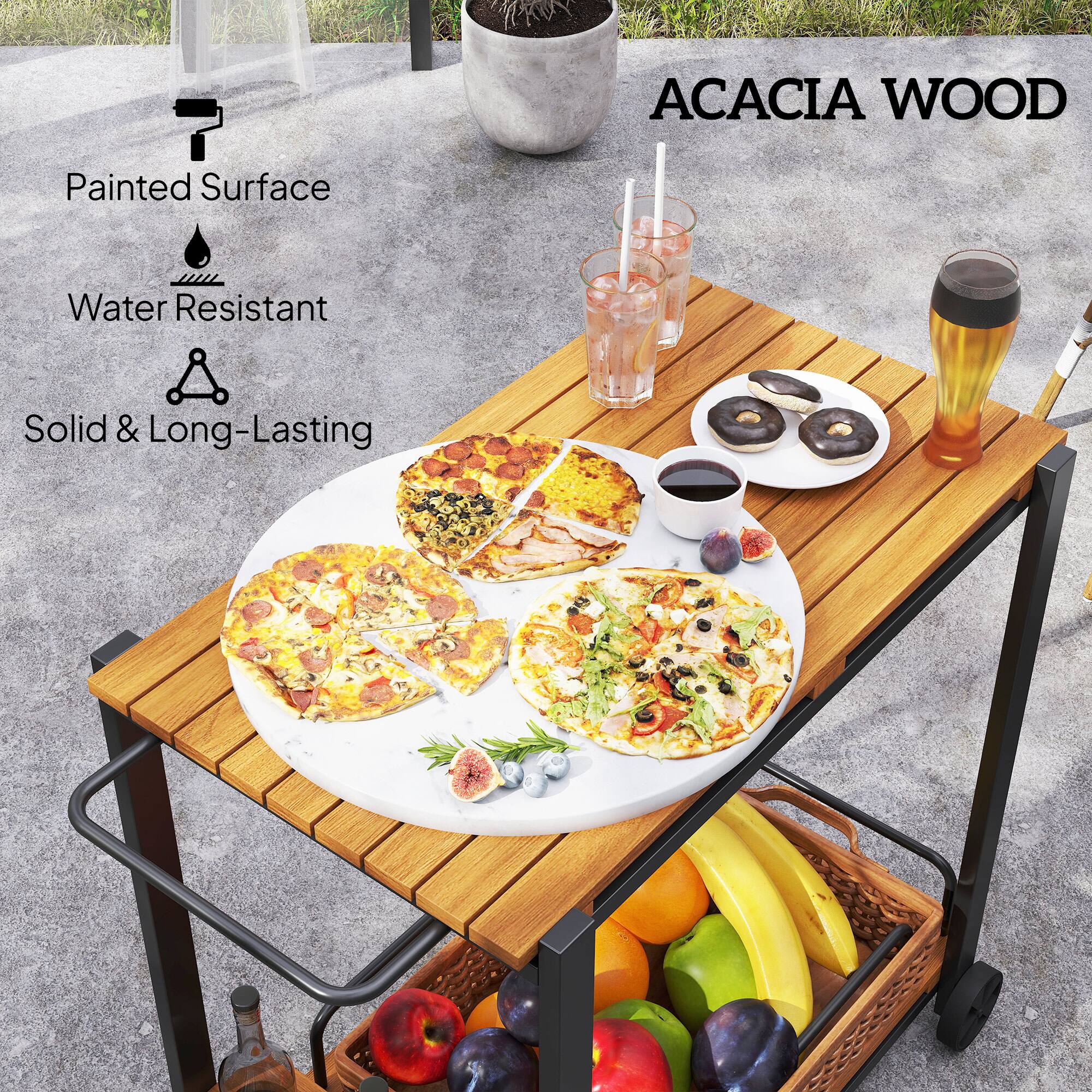 ACACIA WOOD, Painted Surface, Water Resistant, Solid & Long-Lasting