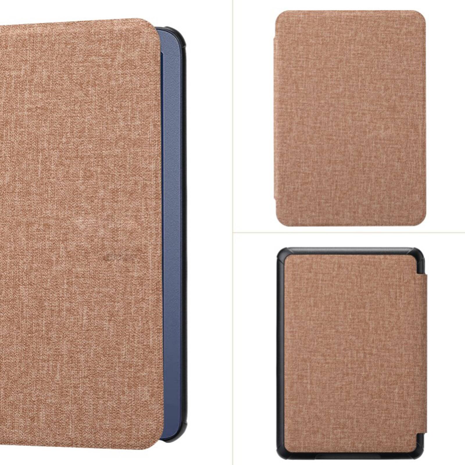 Alt View 3. Dteck - For Amazon Kindle Paperwhite (2024)/Kindle Colorsoft Signature Edition Leather Shockproof Auto Sleep/Wake Smart Cover - Orange.
