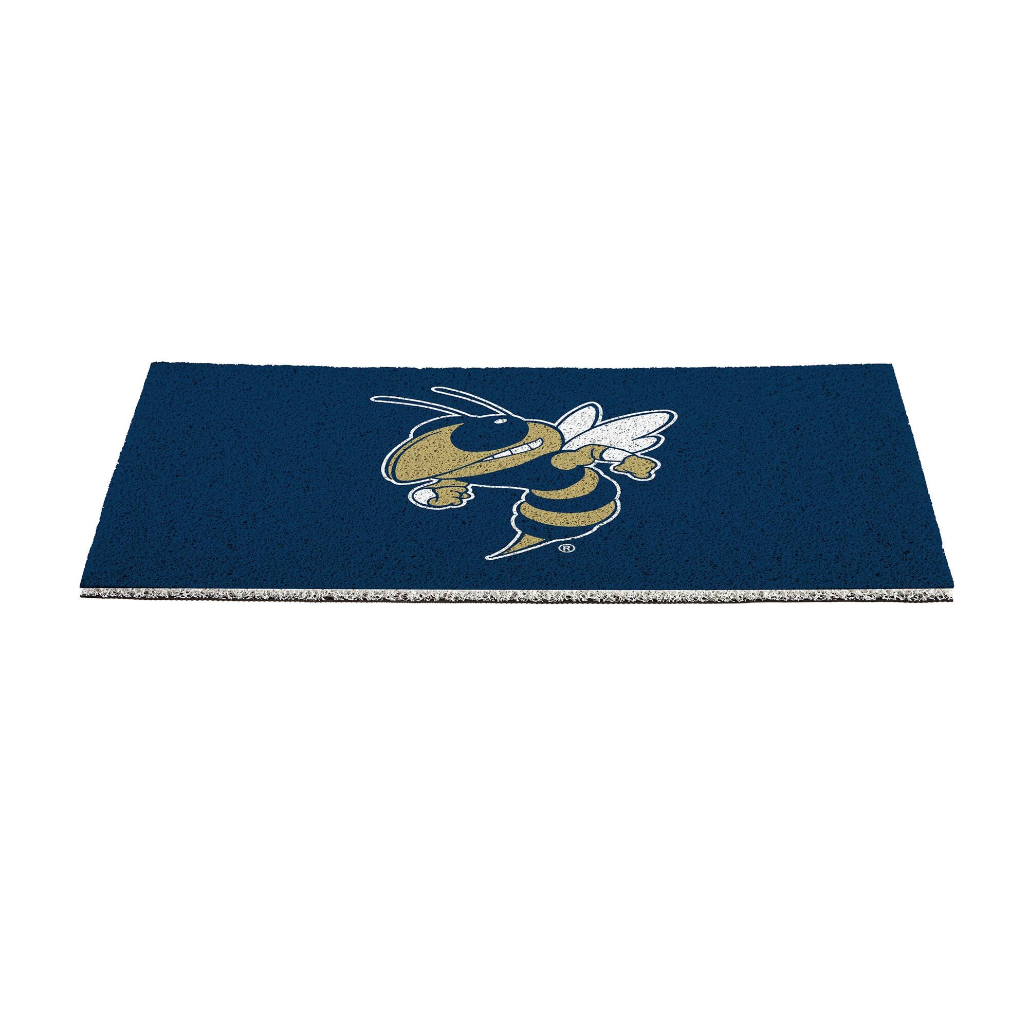 Alt View 1. Evergreen Enterprises - Georgia Tech Yellow Jackets 16" x 28" Full Color Indoor/Outdoor Logo Turf Mat - Multicolor.