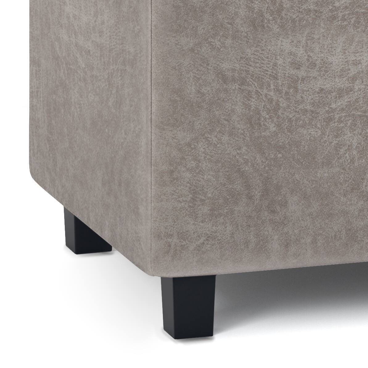 Alt View 17. Simpli Home - Cosmopolitan Storage Ottoman - Distressed Grey Taupe.