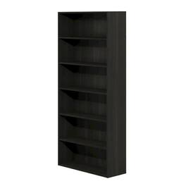 FurniFact - Wooden bookcase with sturdy frame for home organization - Espresso