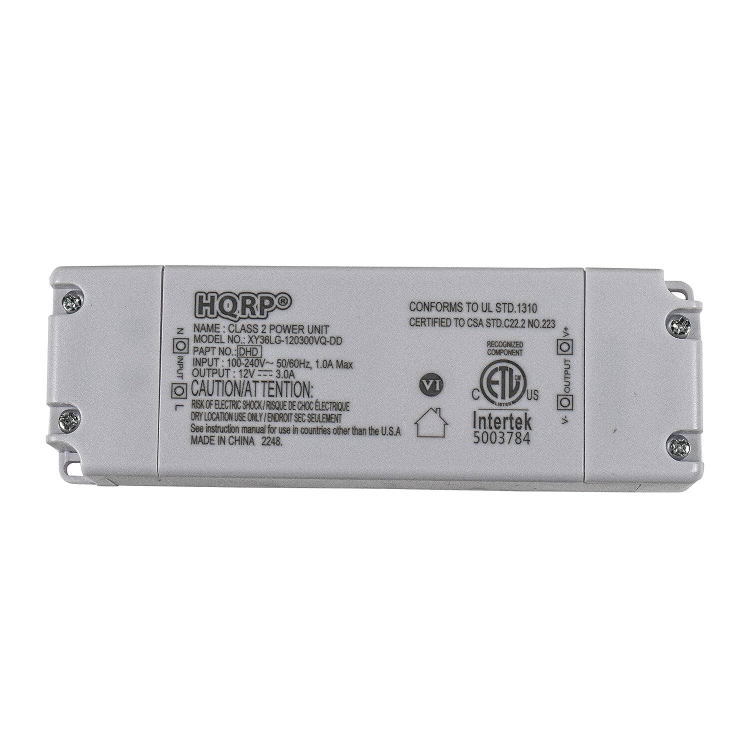 HQRPO  
CONFORMS TO UL STD. 1310  
CERTIFIED TO CSA STD.C22.2 NO 223  
NAME: CLASS 2 POWER UNIT  
MODEL NO. Y36LG-120300VQ-DD  
RECOGNIZED COMPONENT  
INPUT: 100-240V~ 50/60Hz, 1.0A Max  
OUTPUT: 12V = 3.0A  
CAUTION/ATTENTION:  
RISK OF ELECTRIC SHOCK / RISQUE DE CHOC ELECTRIQUE  
DRY LOCATION USE ONLY / ENDROIT SEC SEULEMENT  
Intertek  
See instruction manual for use in countries other than the U.S.A  
MADE IN CHINA 2248.  
5003784