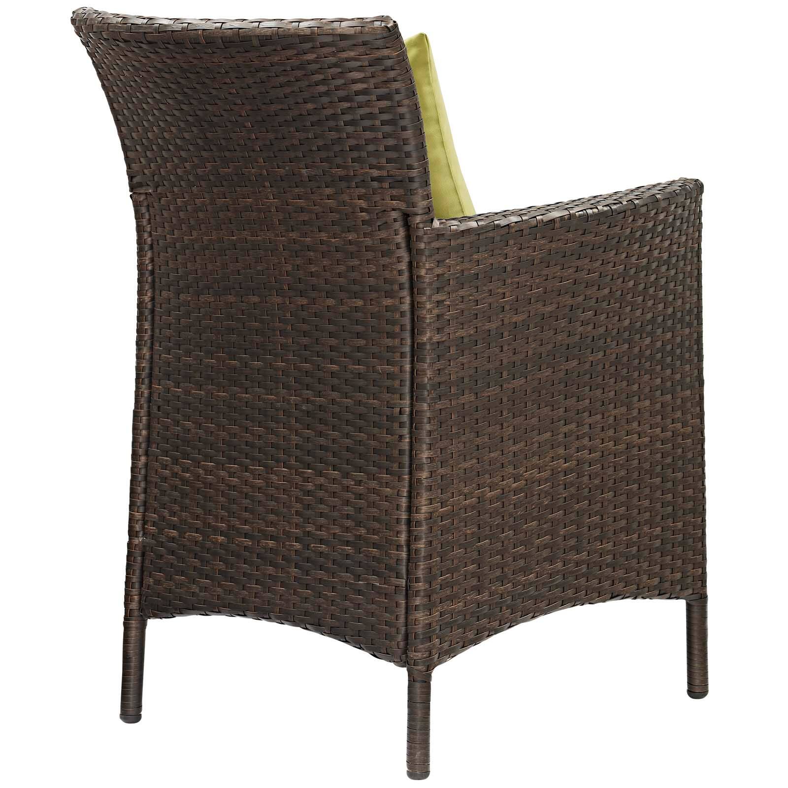 Left. Modway - Conduit Outdoor Wicker Rattan Dining Armchair Set of 2 by Modway - Brown Peridot.