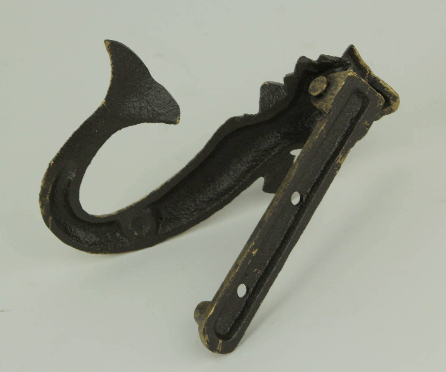 Alt View 2. Zeckos - Antique Bronze Finish Cast Iron Coastal Mermaid Door Knocker Front Door Decor - Bronze.