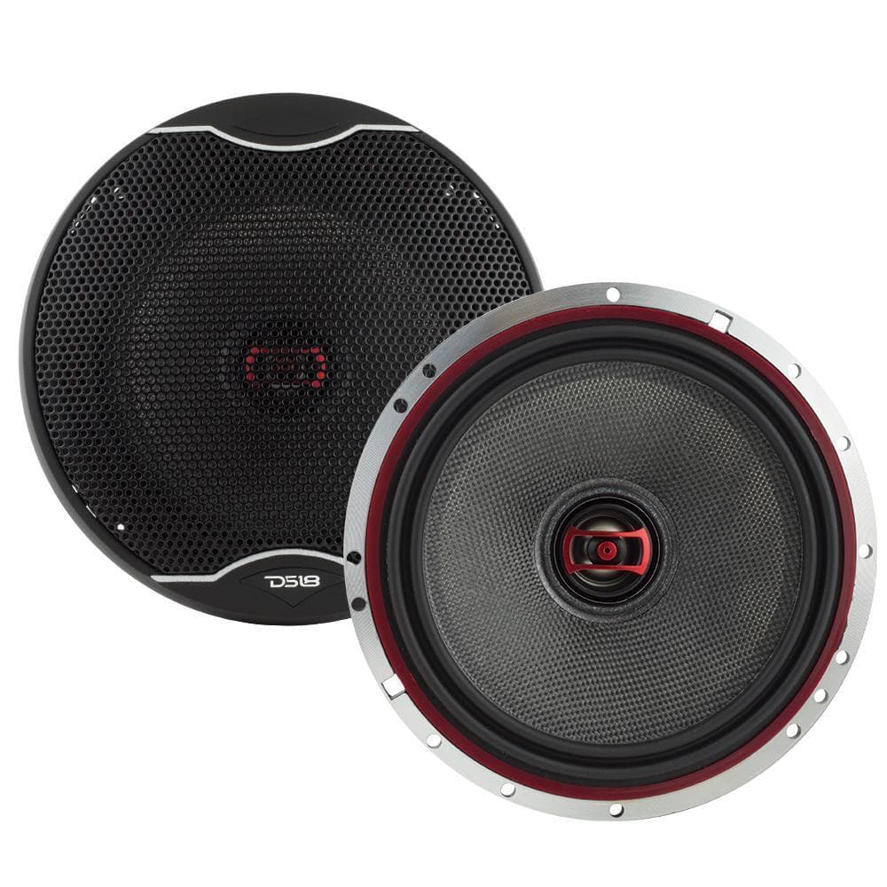 Alt View 1. DS18 Audio - EXL 6.5" 2-way Coaxial Speaker with Built-in Driver and Grille, 120W RMS 3-Ohm.