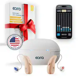 Eara - Explore Li+ Rechargeable OTC Hearing Aids – Self-Fitting, Bluetooth 5.0 Hearing Aids with Phone Call & Music Function - Beige