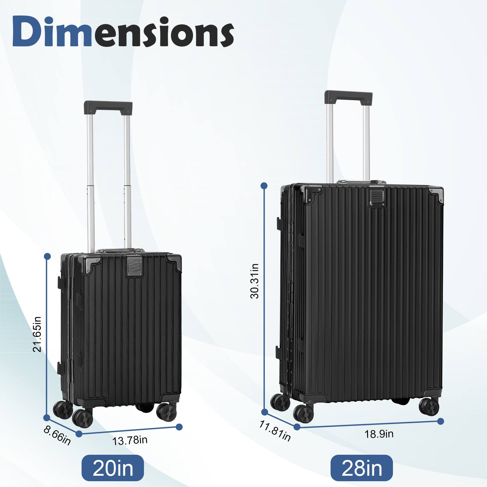 Dimensions: 21.65in, 30.31in, 8.66in, 13.78in, 20in, 11.81in, 18.9in, 28in