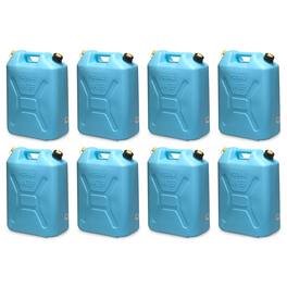 Scepter - 5 Gal Military Style Water Can Container with Reversible Spout, 8 Pack - Blue