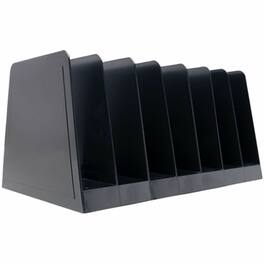 Business Source - Desk Step Sorter 4.50" x 8.75" x 5.50" Desktop Durable 25Percent Recycled Plastic - Black