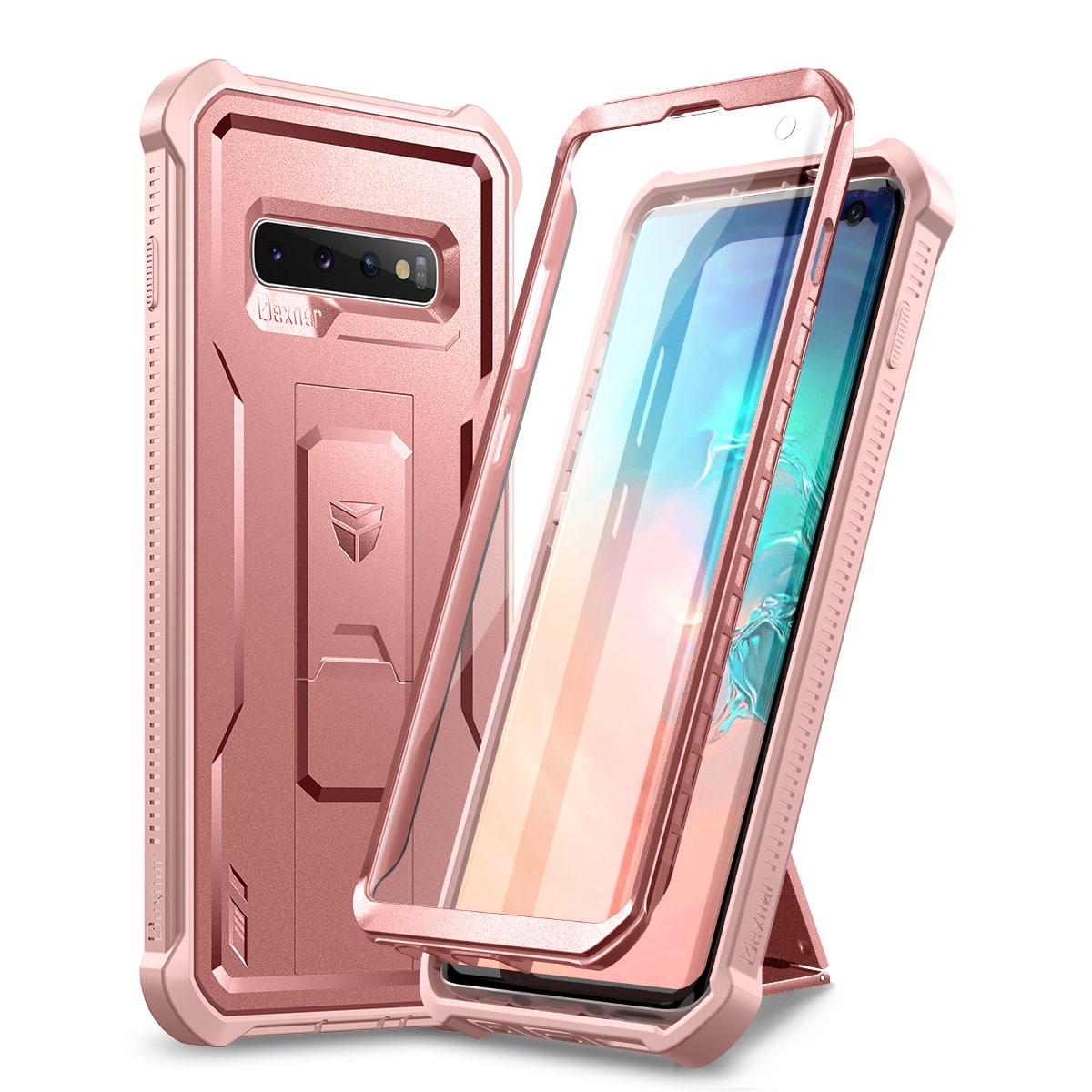 dexnor - Case for Samsung Galaxy S10 Heavy Duty Military Grade Protection Shockproof Protective Cover for Samsung Galaxy S10 - Rose Gold price history on PriceWatchPro