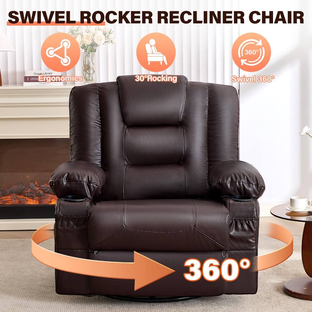 SWIVEL ROCKER RECLINER CHAIR

30° Rocking

Swivel 360°

360°