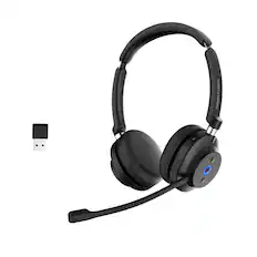 Front. Rownfusny - Rownfusny R02U Wireless Bluetooth Headset With Mic – Noise Cancelling, Dual-Ear.