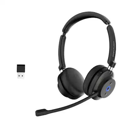 Front. Rownfusny - Rownfusny R02U Wireless Bluetooth Headset With Mic – Noise Cancelling, Dual-Ear.
