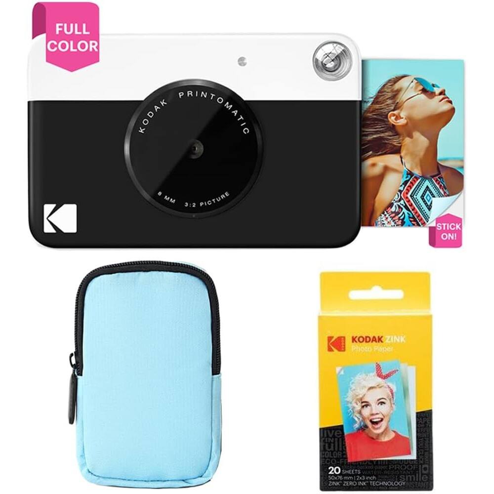 FULL COLOR KODAK PRINTOMATIC 8 MM 3:2 PICTURE STICK ON! KODAK ZINK Photo Paper live ZINK COLOR ECO-PROOF 20 SHEETS 50476 mm 2x3 inch SMILE ZINK ZERO INK TECHNOLOGY