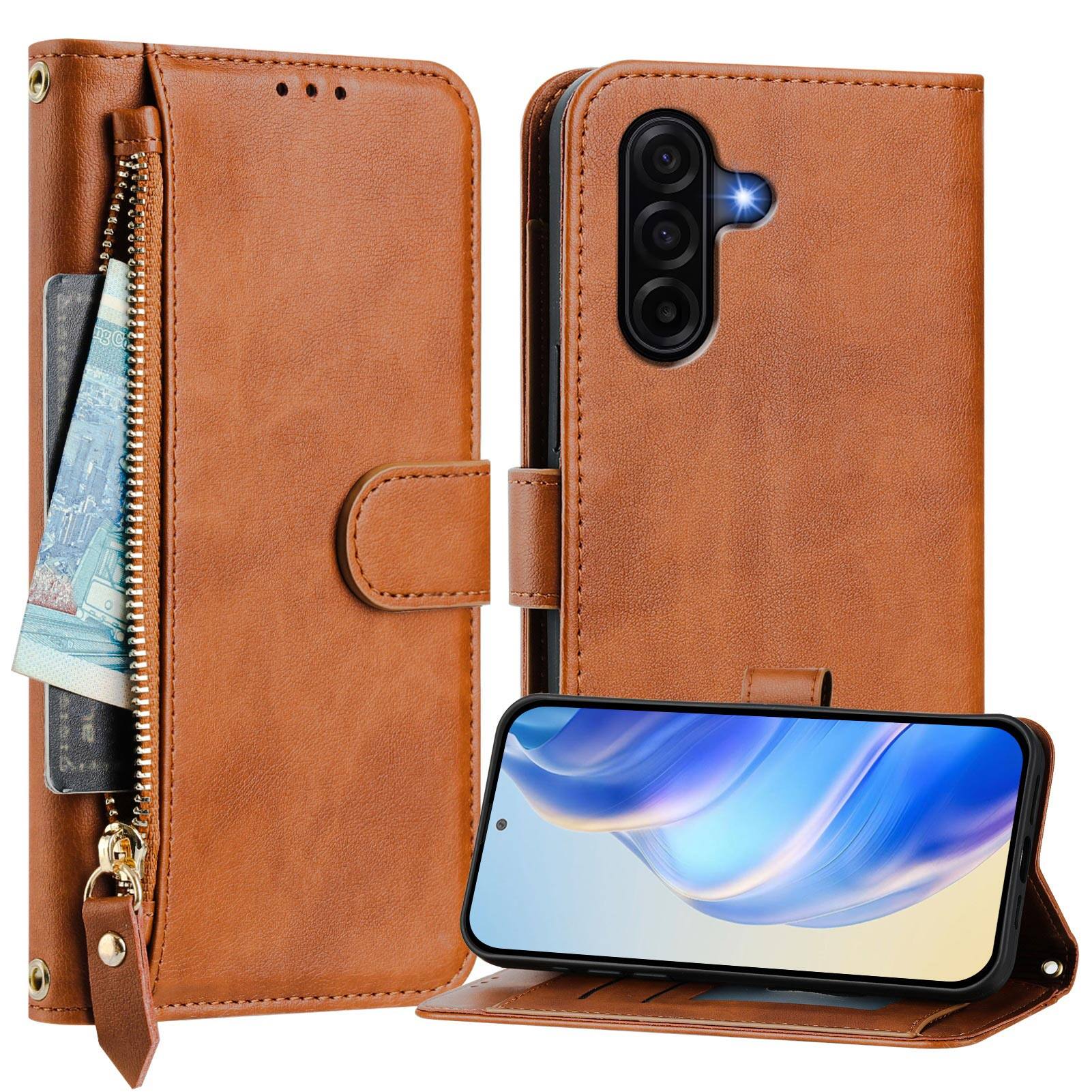 UUCOVER Zipper Wallet Case for Samsung Galaxy A57 5G Magnetic PU ...