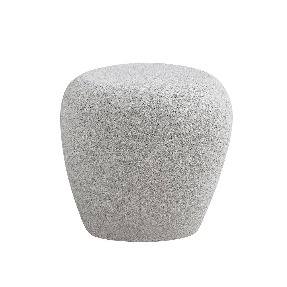 Angle. Loheer - Loheer 19.29 Inch Irregular Fiberglass Side Table Beige Faux Rock End Table Waterproof Living Room - Beige.