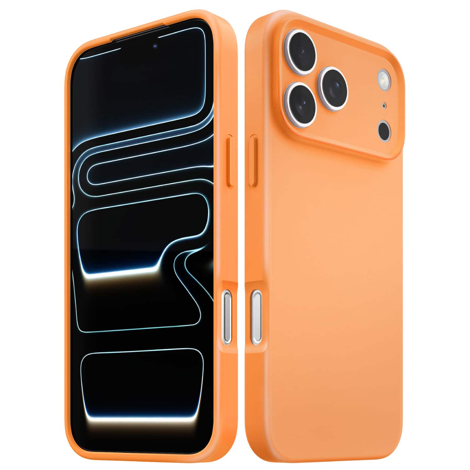 Vena - For Apple iPhone 17 Pro Max Case Matte, Bump Resistant, Drop Protection Slim Protective Phone Case - Orange