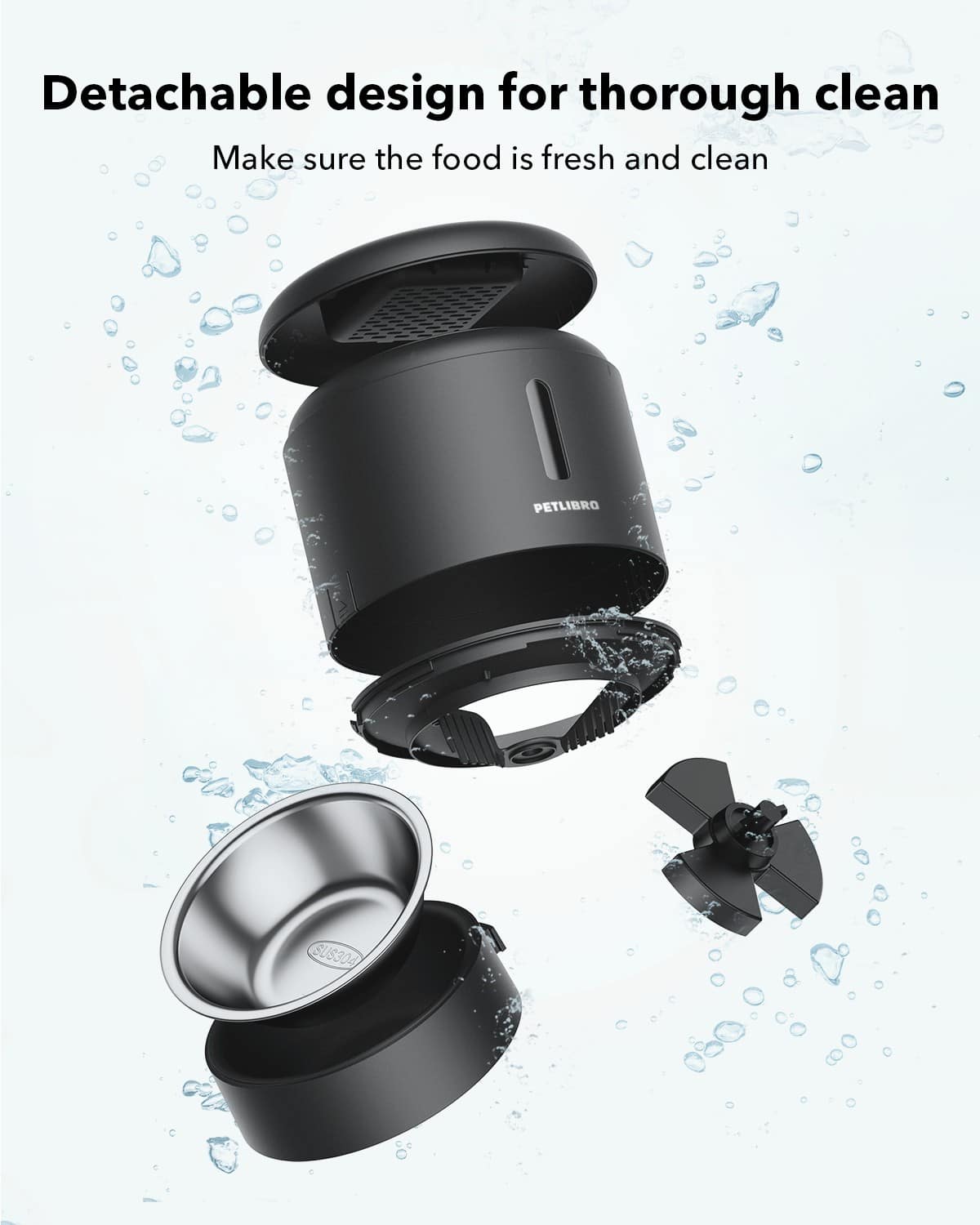 Detachable design for thorough cleaning. Make sure the food is fresh and clean.