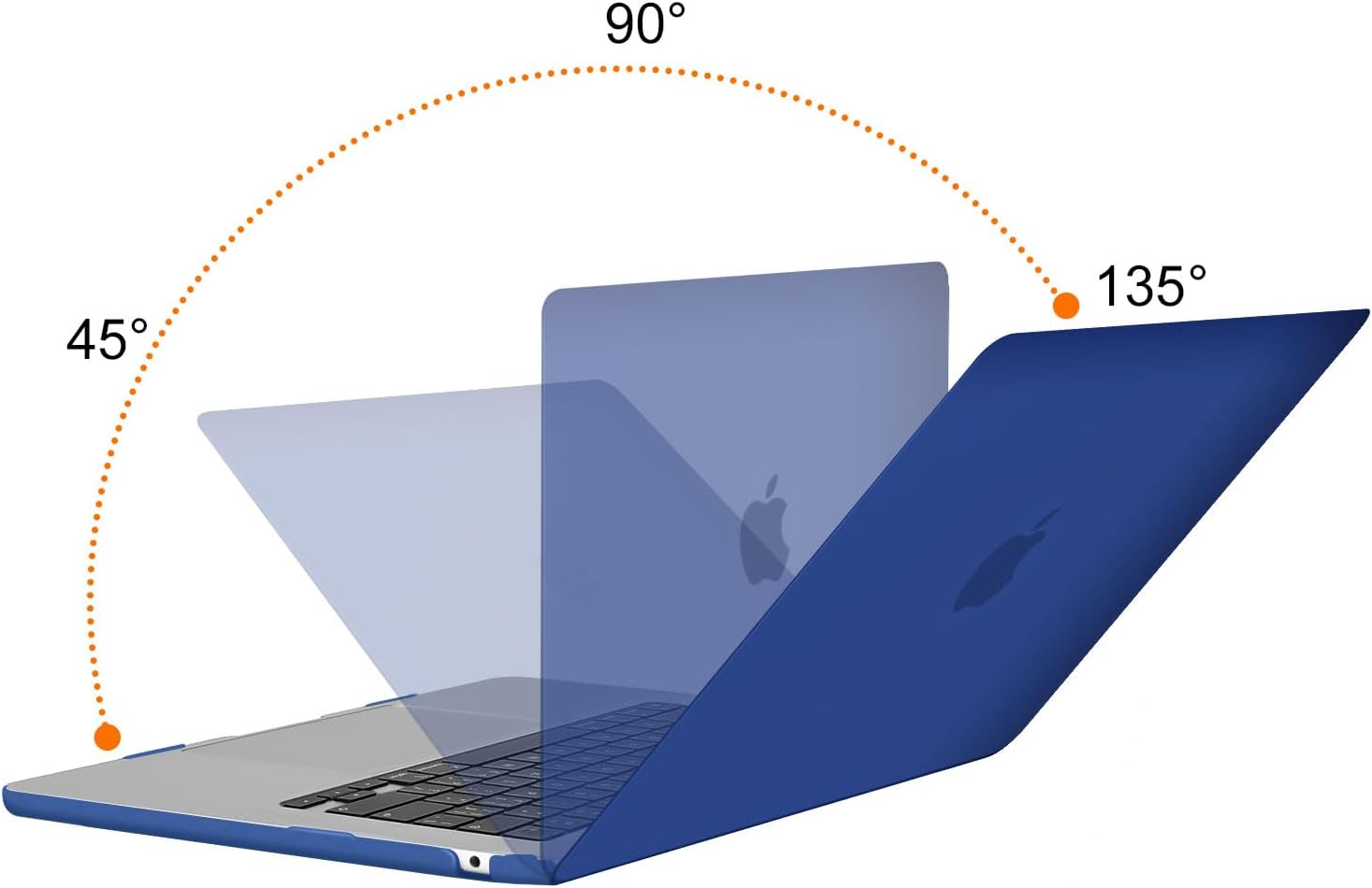 Back. mosiso - MacBook Air 15 inch Case for models A3448 A3241 A3114 A2941 (2023-2026) - Royal Blue.