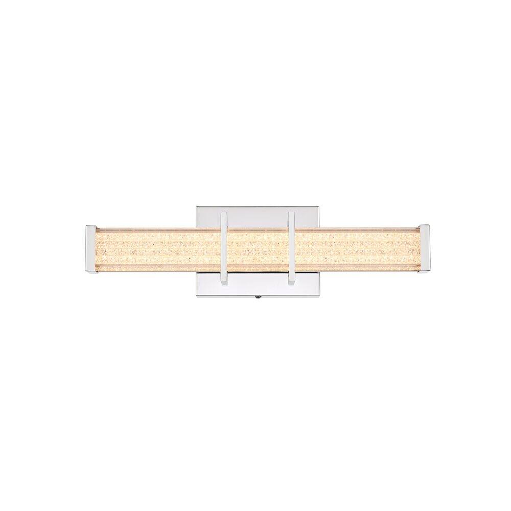 Alt View 2. Living District - Ivaan 16 Inch Led Wall Sconce In Chrome - Chrome.