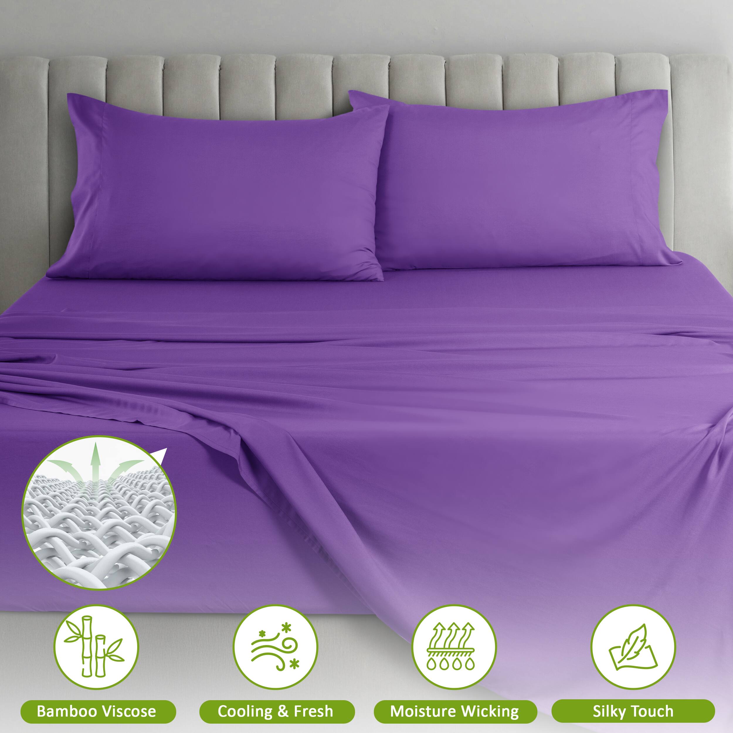 Bamboo Viscose  
Cooling & Fresh  
Moisture Wicking  
Silky Touch