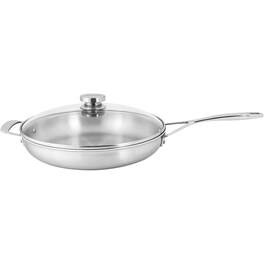 Demeyere - Essential 5-ply 12.5-inch Fry Pan with Lid - Stainless Steel