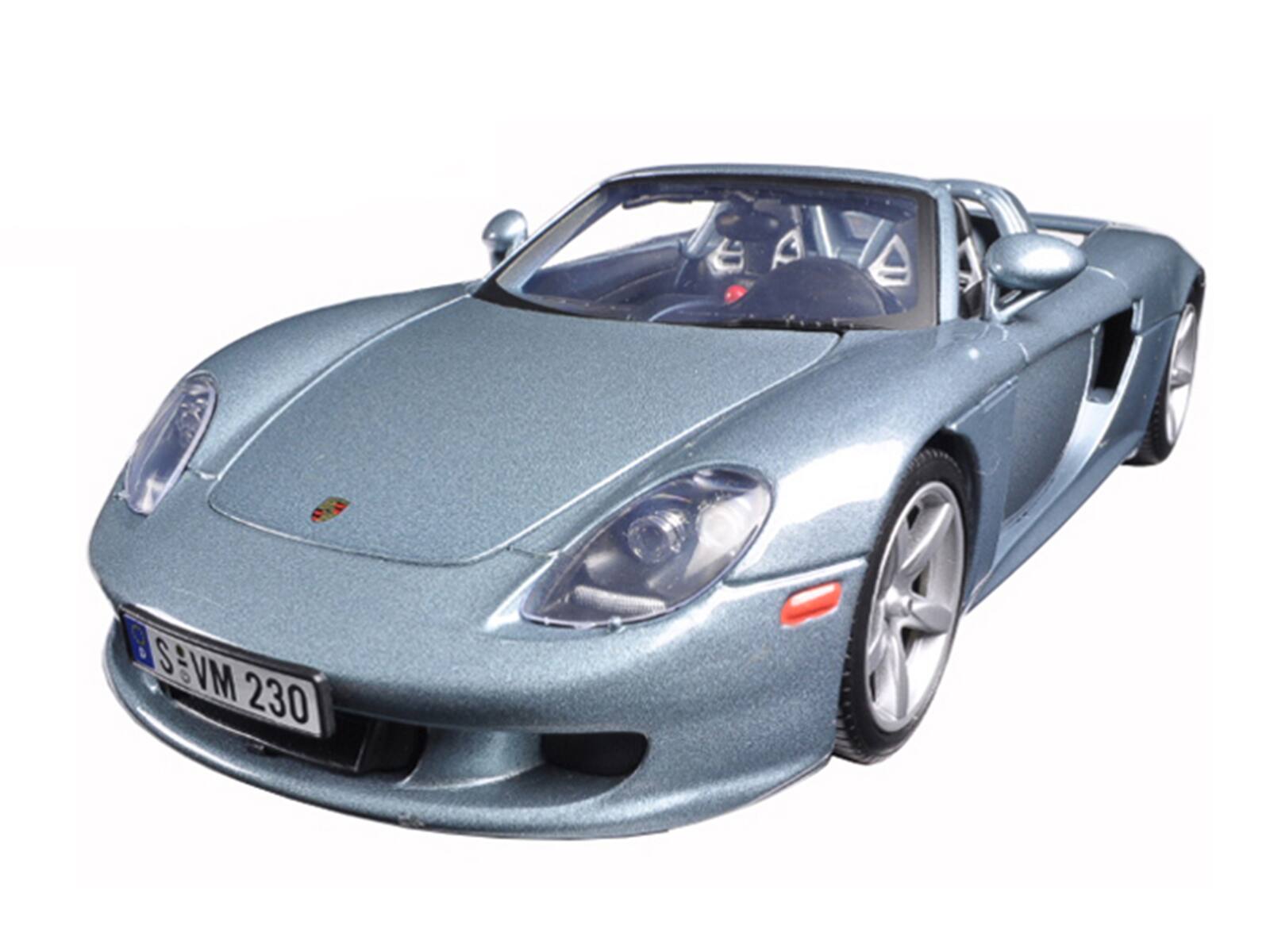 Alt View 1. Motormax - Porsche Carrera GT Silver with Black Interior 1/18 Diecast Model Car by Motormax.