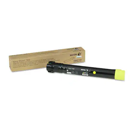 Xerox Phaser 7800
Yellow High-Capacity Toner Cartridge
Cartouche de toner haute capacité jaune
Cartucho de toner de alta capacidad amarillo
Kartunche toner & Copacity giato
Cartuccia Elner M
Cartucha de E
Kerox ISEIS
xerox 106R01568
www.xerox.com
Phaser 7800
xerox
106R01568