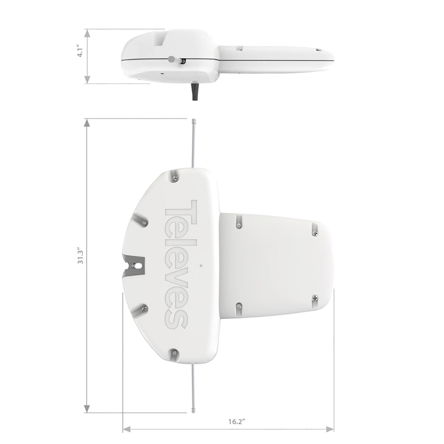 4.1"  
31.3"  
Televes  
16.2"