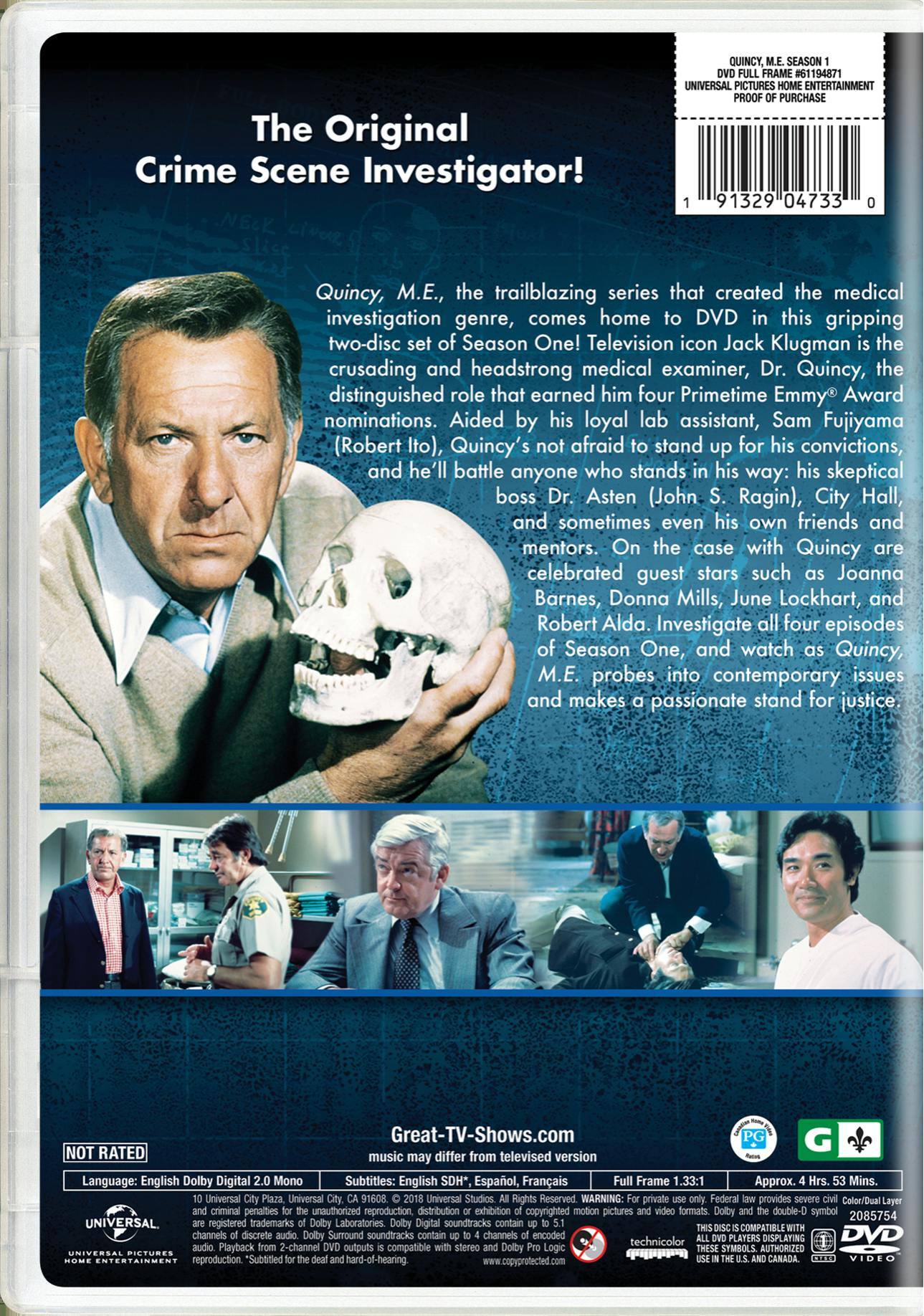 Angle. Quincy, M.E.: Season 1 [DVD].