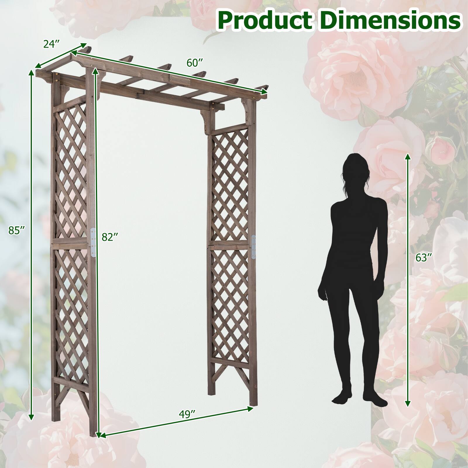 24" x 60" x 85" x 82" x 63" x 49"
