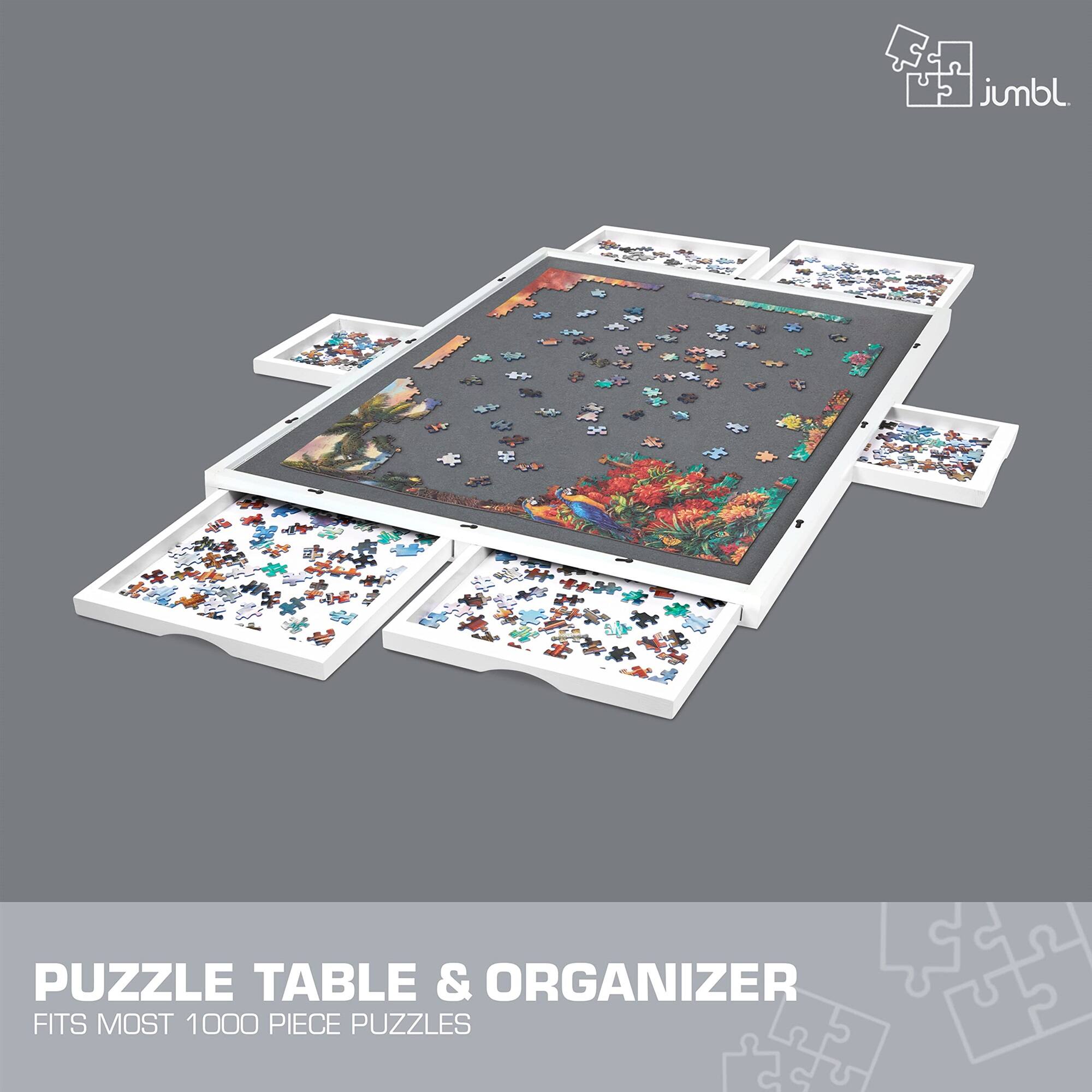 jumbl. PUZZLE TABLE & ORGANIZER
FITS MOST 1000 PIECE PUZZLES