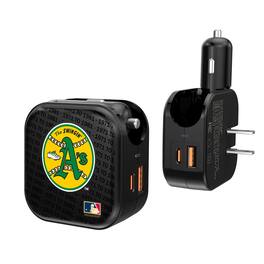 Keyscaper - Athletics Team Logo Dual Port USB Car & Home Charger - Multicolor