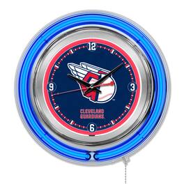 Holland Bar Stool Co. - Cleveland Guardians Double-Walled Neon Clock - Multicolor