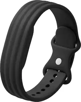 Google - Fitbit Air Active Band - Workout-Friendly Silicone Band - Small - Obsidian