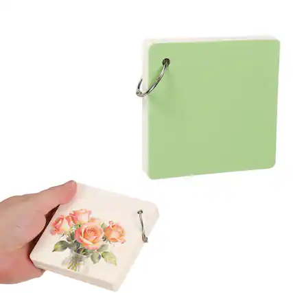 Front. Unique Bargains - Mini Watercolor Sketchbook 3.94x3.94 Inch, 55 Sheets/110 Pages 230GSM Portable Square Travel Notebook Painting - Green.