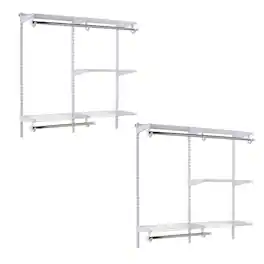 RubberMaid - Configurations 4 to 8 Ft Custom Closet Organizer Kit, White (2 Pack)