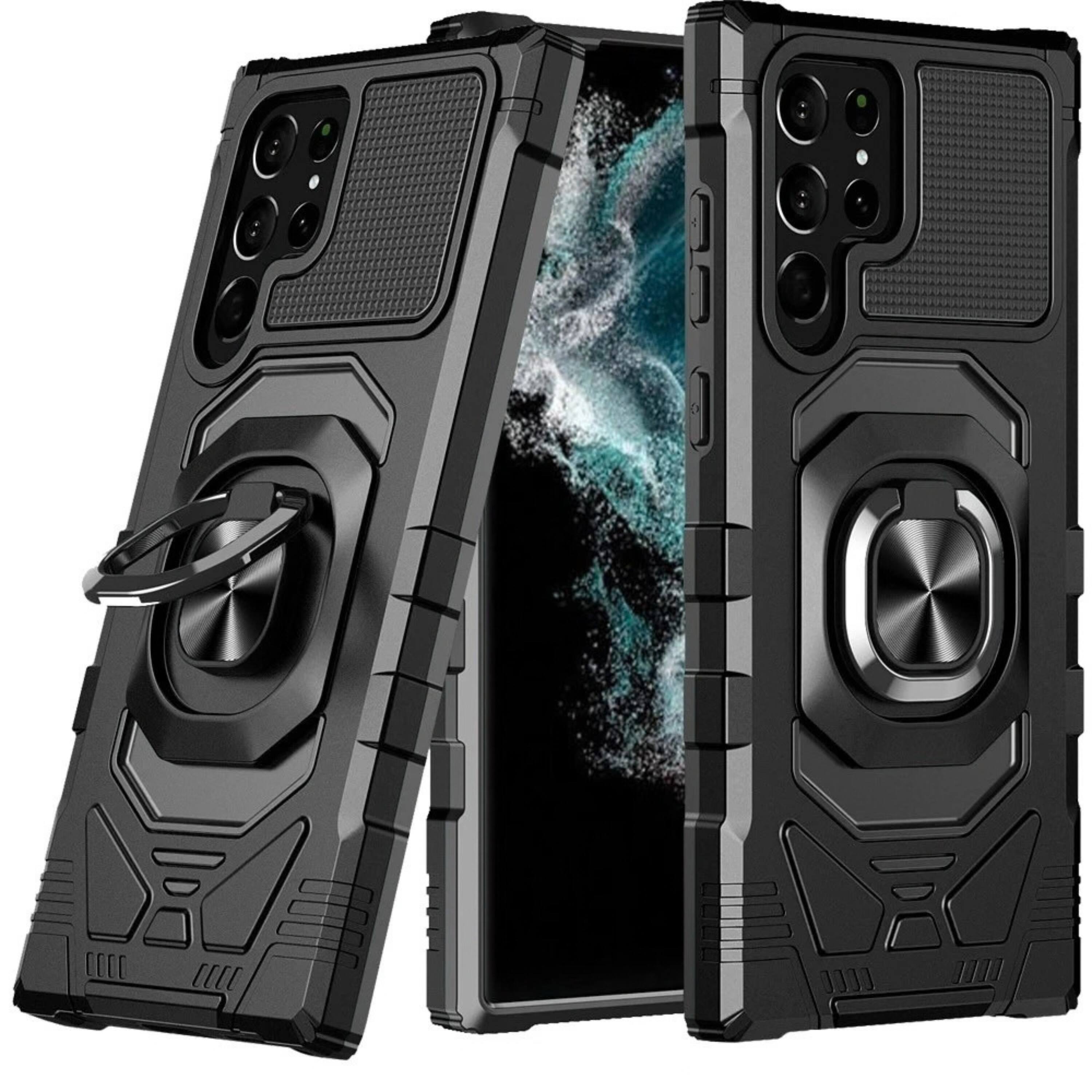 Kitcheniva Dual Layer Rugged Ring Stand Hybrid Phone Case For Samsung ...