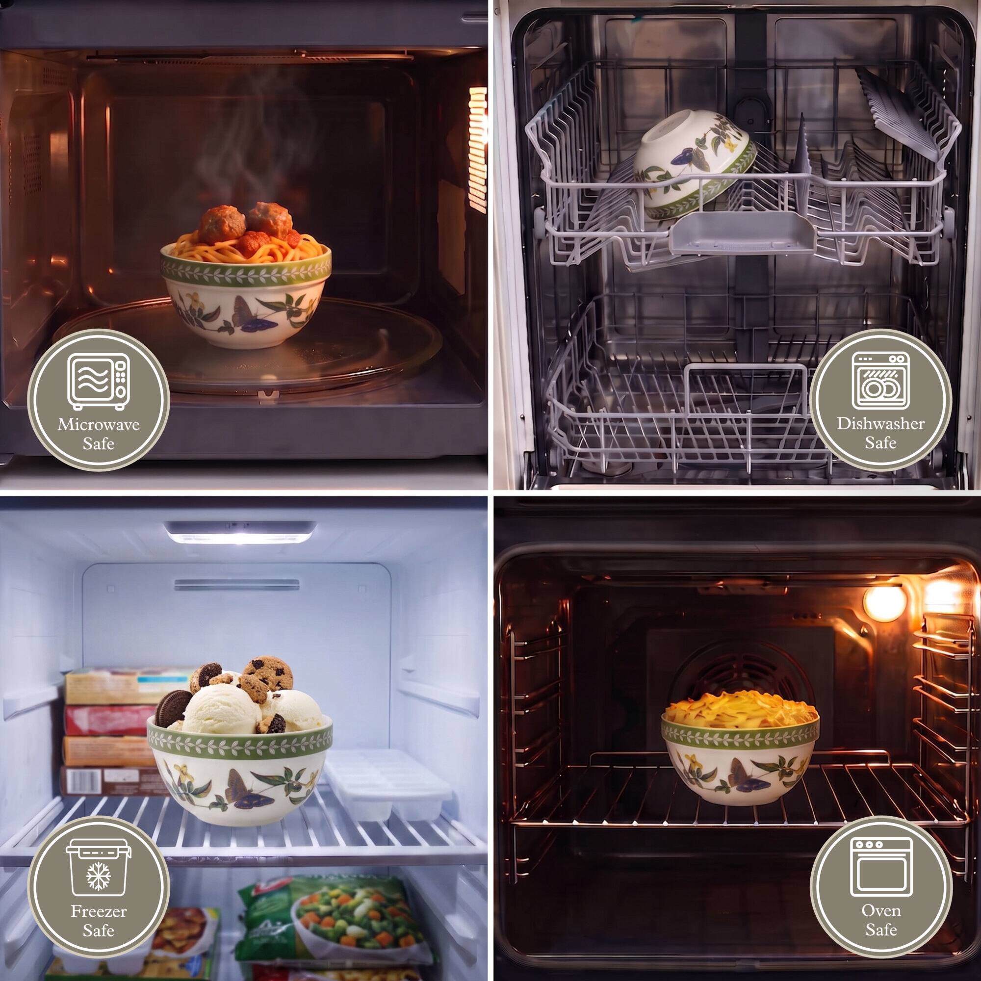 Microwave Safe  
Dishwasher Safe  
Freezer Safe  
Oven Safe