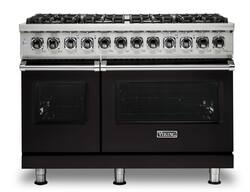Viking - 5-Series Dual Fuel Self-Clean 48"W Sealed Burner Range - Onyx - Front_Zoom