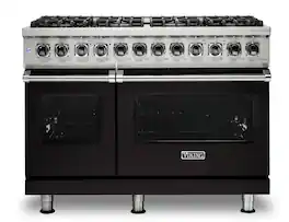 Viking - 5-Series Dual Fuel Self-Clean 48"W Sealed Burner Range - Onyx